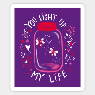 You light up my life - fireflies in a jar valentines day gifts Sticker